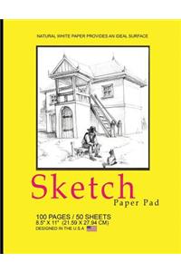 Sketch Paper Pad -Yellow, Country Cover