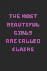 Claire Girl Woman Notebook