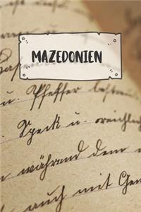 Mazedonien: Liniertes Reisetagebuch Notizbuch oder Reise Notizheft liniert - Reisen Journal für Männer und Frauen mit Linien