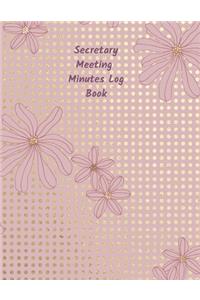 Secretary Meeting Minutes Log Book