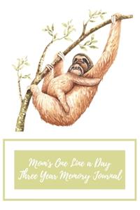 Mom's One Line a Day Three Year Memory Journal