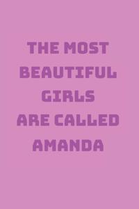 Amanda Girl Woman Notebook