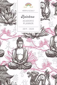 Monthly & Daily Rainbow Academic Planner 2019 - 2020