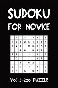 Sudoku For Novice Vol. 3 200 Puzzle
