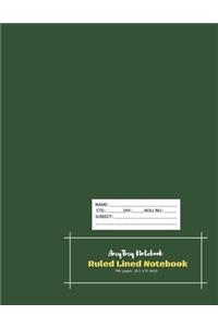 Ruled Lined Notebook - AmyTmy Notebook - 100 pages - 8.5 x 11 inch - Matte Cover