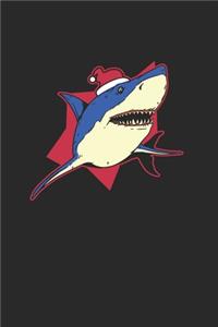 Christmas Santa Shark Notebook