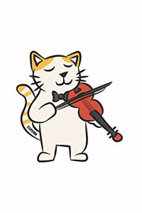 Violin Music Cat Notebook