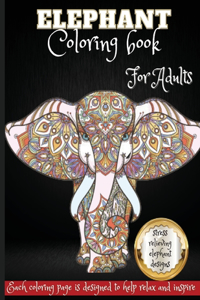 Elefant Coloring Book For Adults