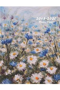 2019-2020 Weekly Planner: Large Two Year Planner with Flower Coloring Pages (Volume 4)