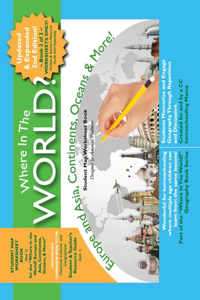 Where in the World? Europe and Asia, Continents, Oceans, & More - Student Map Worksheet Book