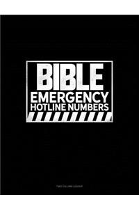 Bible Emergency Hotline Numbers: Unruled Composition Book