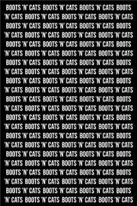 Gift Notebook for a Human Beatbox, Blank Ruled Journal Boots 'n' Cats