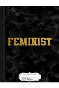 Gold Faux Gold Foil Feminist Composition Notebook