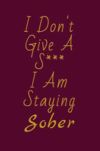 I Don't Give a S*** I Am Staying Sober