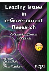 Leading Issues in e-Government Research Volume 2