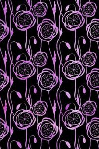 Bullet Journal Notebook Scribbly Watercolor Flowers Pattern 4
