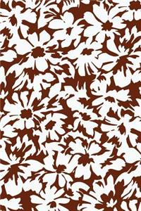 Abstract Floral Notebook: Deep Rust: Notebook 6 X 9: Notebook 250 Pages