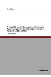 Preispolitik eines Fahrwegunternehmens und Auswirkungen auf die Nachfrage am Beispiel Railtrack und Royal Mail