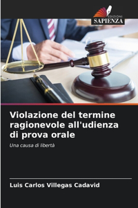 Violazione del termine ragionevole all'udienza di prova orale