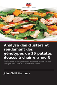 Analyse des clusters et rendement des génotypes de 35 patates douces à chair orange G