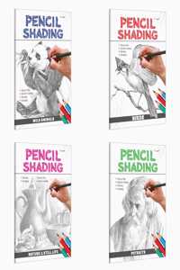 Pencil Shading - Birds, Wild Animals, Nature & Still Life and Portraits : Childrenâ€™s art book, Pencil Shading book for Children, Educational book for kids | Pack of 4 Pencil Shading Activity books