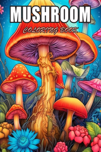 Mushroom Coloring Book For Adults