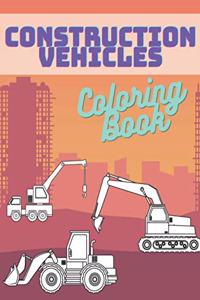 Construction Vehicles Coloring Book