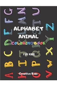 Alphabet Animal Coloring Book For Kids