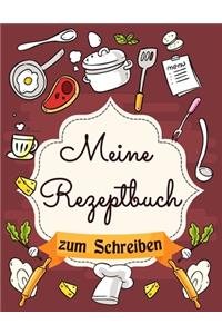 Meine Rezeptbuch zum Schreiben