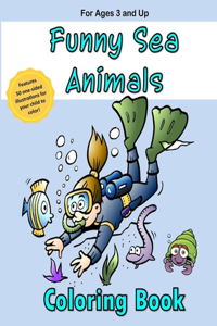 Funny Sea Animals Coloring Book