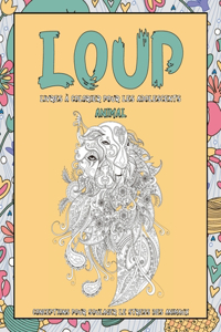 Livres à colorier pour les adolescents - Conceptions pour soulager le stress des animaux - Animal - Loup