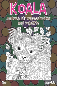 Malbuch für Kugelschreiber und Bleistifte - Mandala - Tier - Koala
