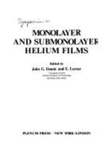 Monolayer and Submonolayer Helium Films