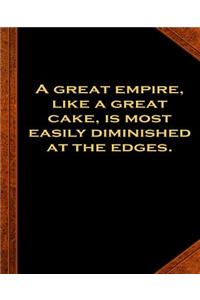 Ben Franklin Quote Great Empire Diminished Vintage Style School Composition Book