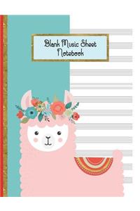 Blank Music Sheet Notebook
