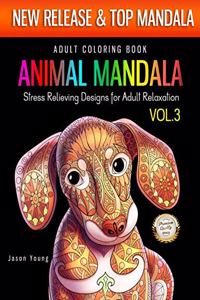 Adult Coloring Book Animal Mandala Stress Relieving Designs For Adult Relaxation Vol3