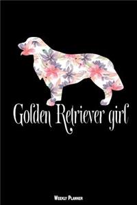 Golden Retriever Girl Weekly Planner