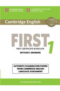 Cambridge English First 1 for Revised Exam from 2015 Student's Book without Answers