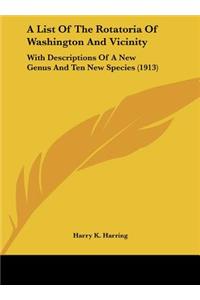 A List of the Rotatoria of Washington and Vicinity