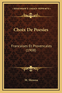 Choix De Poesies