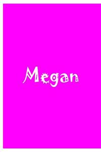 Megan - Bright Pink Notebook / Journal / Blank Lined Pages / Soft Matte Cover