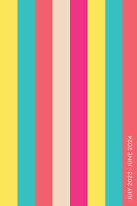 Cabana Stripe 2023-24 7.5 X 9.5 Academic Booklet Monthly Planner