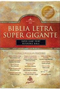 Rvr 1960 Biblia Letra Super Gigante Con Referencias, Negro Piel Fabricada