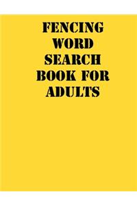 Fencing Word Search Book For Adults