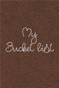 My Bucket list