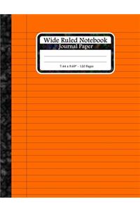 Wide Ruled Notebook Journal Paper