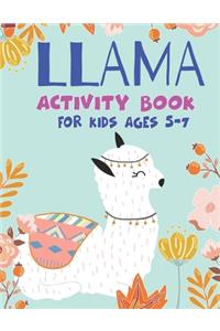 Llama Activity Book for Kids Ages 5-7