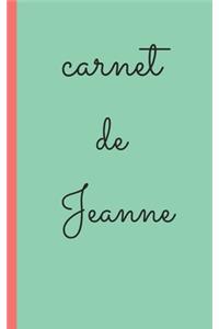 carnet de Jeanne carnet ligné personnalisé avec prenom pour ecrire et prise de note 2020, carnet de notes livret, agenda, répertoire, cahier, calepin