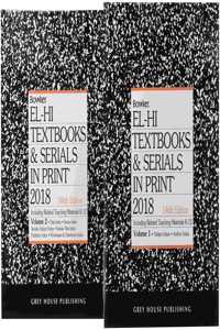 El-Hi Textbooks & Serials in Print - 2 Volume Set, 2018