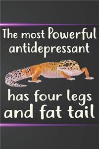 The Most Antidepressant Has Four Legs and Fat Tail Notebook Journal